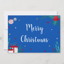 Merry Christmas w / Ornamenten, Cadeaus en Garland Kaart