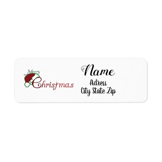 * MERRY CHRISTMAS W/ SANTA'S PET * ADRES ETIKET (Voorkant)