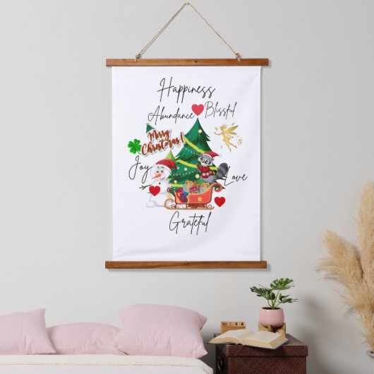 Merry Christmas Wall Tapestry | Festive Home Decor Hangend Wandkleed (Slaapkamer)