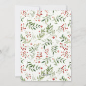 Merry Christmas Watercolor Holly Frame Photo Feestdagenkaart (Achterkant)