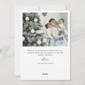 Merry Christmas Waterverf Bauble Foto Feestdagenkaart (Achterkant)