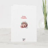 Merry Christmas Waterverf Candy Cane Snoep Feestdagen Kaart (Achterkant)