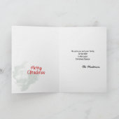 Merry Christmas Waterverf Candy Cane Snoep Feestdagen Kaart (Binnen)