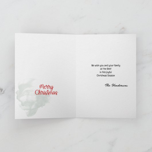 Merry Christmas Waterverf Candy Cane Snoep Feestdagen Kaart (Binnen)