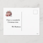 Merry Christmas Waterverf Candy Cane Snoep Feestdagenkaart (Achterkant)