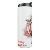 Merry Christmas Waterverf Candy Cane Snoep Thermosbeker (Gedraaid links)