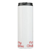 Merry Christmas Waterverf Candy Cane Snoep Thermosbeker (Achterkant)