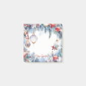 Merry Christmas Waterverf decoratieve rand Post-it® Notes (Voorkant)