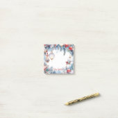 Merry Christmas Waterverf decoratieve rand Post-it® Notes (Op bureau)