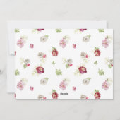 Merry Christmas Waterverf Flower Feestdagenkaart (Achterkant)