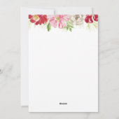 Merry Christmas Waterverf Flower Lijst Feestdagenkaart (Achterkant)