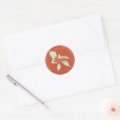 Merry Christmas waterverf Holy gepersonaliseerd ro Ronde Sticker (Envelop)