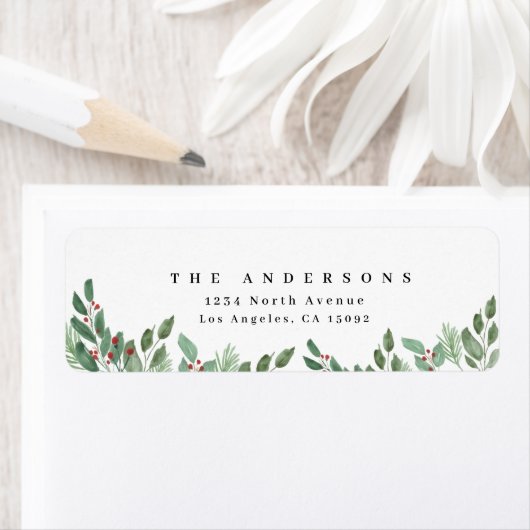 Merry Christmas Waterverf Label (Insitu)