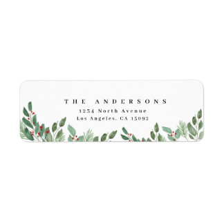 Merry Christmas Waterverf Label