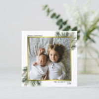 Merry Christmas Waterverf Pine Sage & Gold Foto