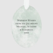 Merry Christmas Waterverf Pine Wreath Foto Lijst Ornament (achterkant)