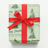 Merry Christmas Waterverf Tree Custom Inpakpapier Vel