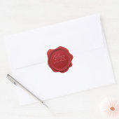 Merry Christmas Wax Seal Effect Ronde Sticker (Envelop)