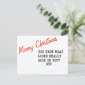 Merry CHRISTMAS WEET JE WAT ER GOED AAN IS? Feestdagenkaart (Staand voorkant)