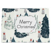 MERRY CHRISTMAS WEIM TREES GIFT BAG LARGE CADEAUTASJE (Voorkant)