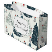 MERRY CHRISTMAS WEIM TREES GIFT BAG LARGE CADEAUTASJE (Achterkant Gekanteld)