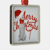 MERRY CHRISTMAS WEIMARANER ORNAMENT (Rechts)