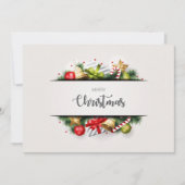 Merry Christmas Wenskaart Clean en Classic Feestdagenkaart (Voorkant)