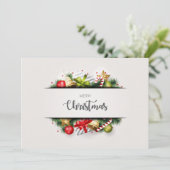 Merry Christmas Wenskaart Clean en Classic Feestdagenkaart (Staand voorkant)