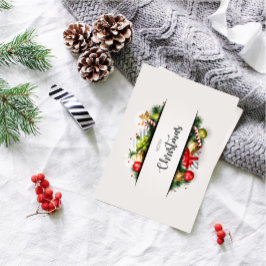 Merry Christmas Wenskaart Clean en Classic Feestdagenkaart