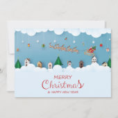 Merry Christmas Wenskaart Clean en Classic Feestdagenkaart (Voorkant)