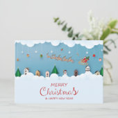 Merry Christmas Wenskaart Clean en Classic Feestdagenkaart (Staand voorkant)