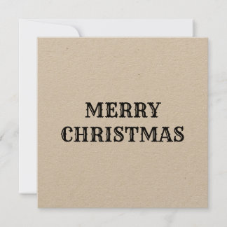 Merry Christmas Wenskaart - Kraft gekleurde Kaart