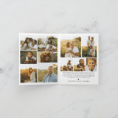 Merry Christmas Whimsical Script  Family 12 Photos Feestdagen Kaart (Binnen)