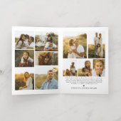 Merry Christmas Whimsical Script Family 12 Photos Folie Wenskaart (Binnenlaag)