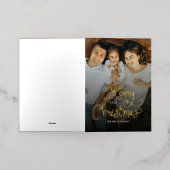 Merry Christmas Whimsical Script Family 12 Photos Folie Wenskaart (Buiten Laag)