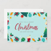 Merry Christmas Whishing postcards Briefkaart (Voorkant / Achterkant)