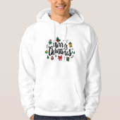 Merry Christmas White Hoodie (Voorkant)