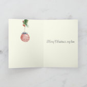 Merry Christmas Wife Greatest Gift Ornaments Kaart (Binnen)