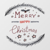 Merry Christmas Window Cling Raamsticker (Vel)