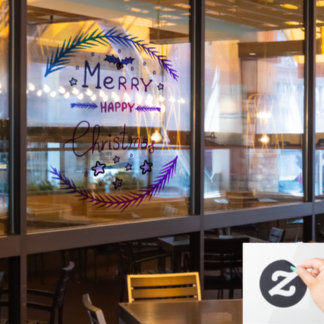 Merry Christmas Window Cling Raamsticker