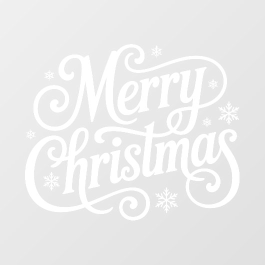 Merry Christmas Window Cling Raamsticker (Vel)