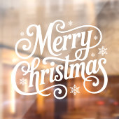 Merry Christmas Window Cling Raamsticker (Vel 2)