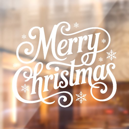 Merry Christmas Window Cling Raamsticker (Vel 2)