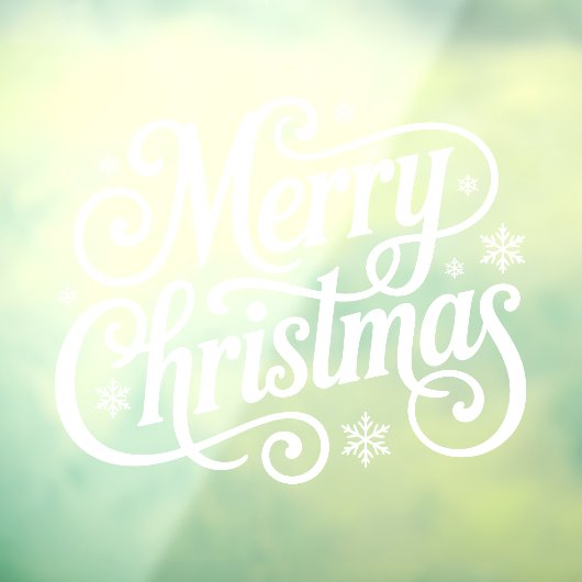 Merry Christmas Window Cling Raamsticker (Vel 3)