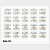 Merry Christmas Winter Branches Lijst Vierkante Sticker (Vel)