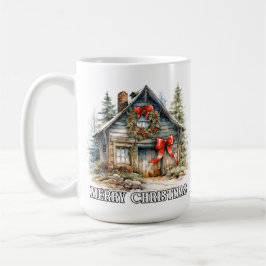 Merry Christmas Winter Country Cottage Koffiemok