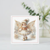 Merry Christmas – Winter Fairy with Golden Wings & (Staand voorkant)