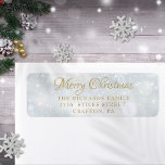 Merry Christmas Winter Frost Return Address Etiket<br><div class="desc">Festive Christmas holidays return address labels for you to personalize with your family name and address details on a winter frost background. Designed by Thisisnotme©</div>