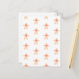 Merry Christmas Winter Gingerbread Man Card Briefkaart