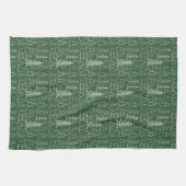 MERRY CHRISTMAS | Winter Pine Forest Kitchen Towel Theedoek (Horizontaal)